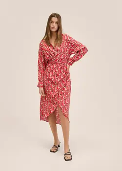 خرید پیراهن طرح دار زنانه منگو کد 263126 | بانی استایل