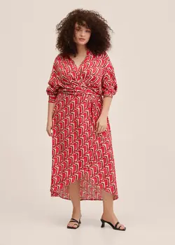 خرید پیراهن طرح دار زنانه منگو کد 263126 | بانی استایل