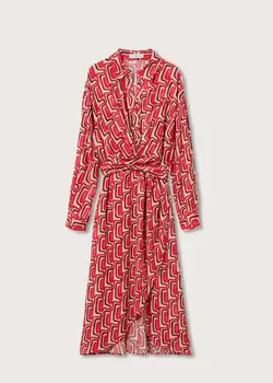 خرید پیراهن طرح دار زنانه منگو کد 263126 | بانی استایل