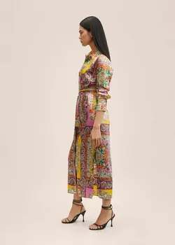 خرید پیراهن طرح دار زنانه منگو کد 263111 | بانی استایل