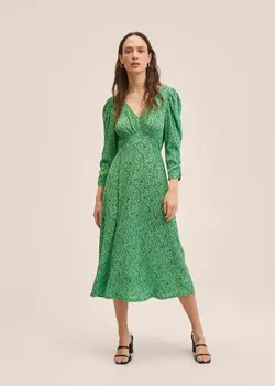 خرید پیراهن طرح دار زنانه منگو کد 263123 | بانی استایل