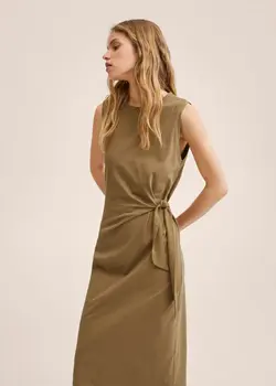 خرید پیراهن نخی زنانه منگو کد 263105 | بانی استایل