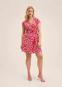 خرید پیراهن کوتاه طرح دار زنانه منگو کد 264561 | بانی استایل