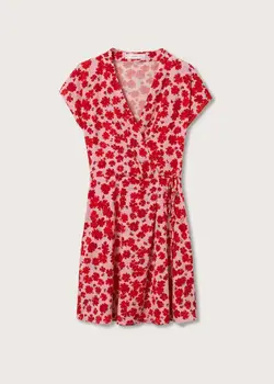 خرید پیراهن کوتاه طرح دار زنانه منگو کد 264561 | بانی استایل