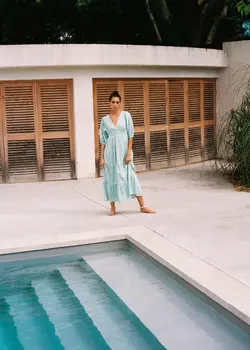 خرید پیراهن طرح دار زنانه منگو کد 264464 | بانی استایل