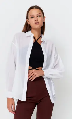 خرید شومیز آستین بلند زنانه استرادیواریوس کد 264976 | بانی استایل