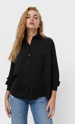 خرید شومیز ساتن زنانه استرادیواریوس کد 264857 | بانی استایل