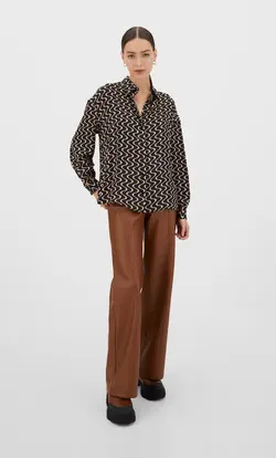 خرید شومیز طرح دار زنانه استرادیواریوس کد 264779 | بانی استایل