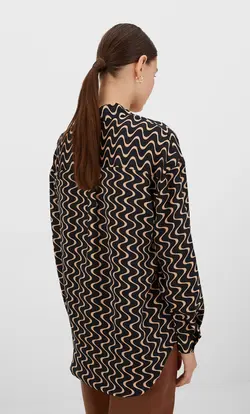 خرید شومیز طرح دار زنانه استرادیواریوس کد 264779 | بانی استایل