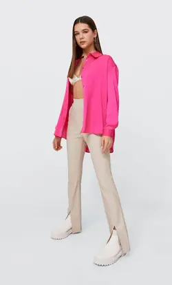 خرید شومیز ساتن زنانه استرادیواریوس کد 264715 | بانی استایل