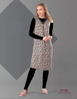 پیراهن آستین حلقه ای پلنگی کد 219 | بارانالند : خرید آنلاین شورت ، سوتین و لباس زیر زنانه