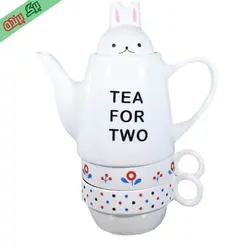 قوری و فنجان فانتزی دو نفره مدل خرگوش