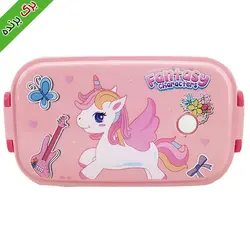ظرف غذا یونیکورن lunch box استیل قاشق دار