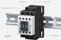 کنتاکتور 18 آمپر، 7.5کیلووات، بوبین های خاص DC ، برند هیوندای مدل HGCB