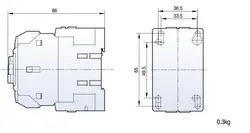 کنتاکتور 18 آمپر، 7.5 کیلووات، بوبین های خاص AC ، برند LS مدل MC-18b