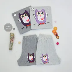 ست جغد توپ توپی ( تاپ _شلوارک)