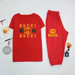 ست GUCCI (تیشرت وشلوارک) _ سایزبزرگ