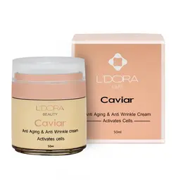 کرم ضد چروک حاوی عصاره خاویار لدورا کر 50 میلی‌لیتر