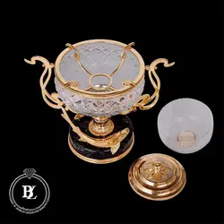 ظرف نقره خاویار با کاسه کریستال