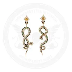 گوشواره جواهری مار