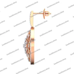 گوشواره زنانه دایره ای طرح گل