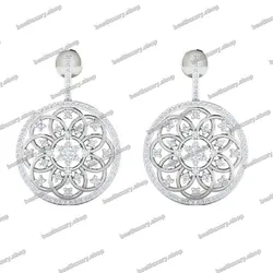 گوشواره زنانه دایره ای طرح گل