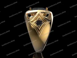 انگشتر نقره هبهاب موکل دار کد 01