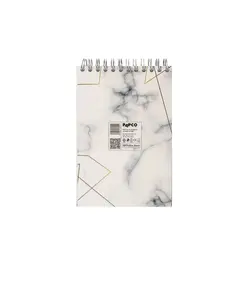 دفتر یادداشت جلد سخت سیمی 80 برگ فنر دوبل 100X150 MM پاپکو کد PN-6158