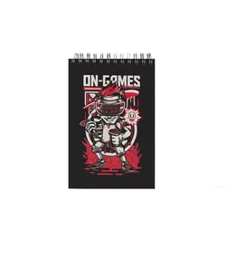 دفتر یادداشت جلد سخت سیمی 80 برگ فنر دوبل 100X150 MM پاپکو کد PN-6158