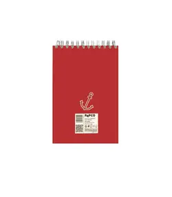 دفتر یادداشت جلد سخت سیمی 80 برگ فنر دوبل 100X150 MM پاپکو کد PN-6158
