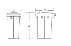 سطل زباله پلاستیکی سبلان 100 لیتری