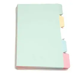 دیوایدر مقوایی سایز A5 پنج رنگ 100 برگ