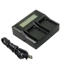شارژر دوبل دیجیتال Digital Battery Charger for LP-E6 With LCD