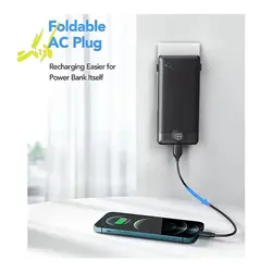 پاوربانک برند ورورک مدل VRURC ۱۰۰۰۰mAh Portable Charger with Built-In Cables and AC Wall Plug