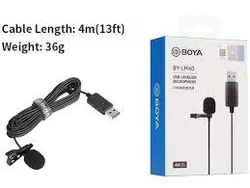 میکروفون یقه ای بویا BOYA BY-LM40 lavalier Microphone