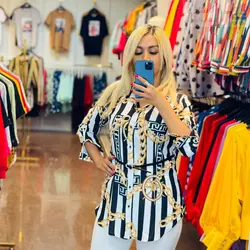 تونیک مجلسی طرح زنجیری