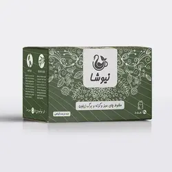 دمنوش گزنه برگ زیتون نیوشا مخلوط چای سبز گزنه برگ زیتون 20