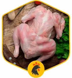 مرغ پاک شده درسته بدون پوست