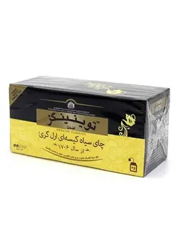 چای سیاه کیسه ای توینینگز ارل گری 25 عددی