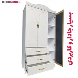 کمد لباس دکومبل مدل سه درب سه کشو ممبران