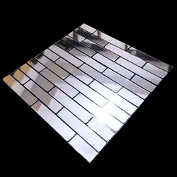 تایل بین کابینتی آجری نقره ای تمام آینه ای B362