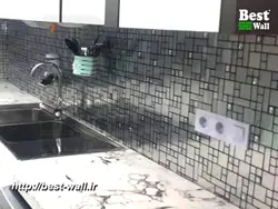 بین کابینتی نقره ای خشدار نگین دار 781