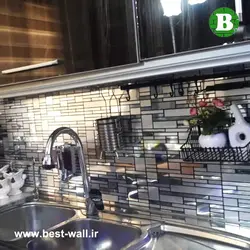 بین کابینتی نقره ای خشدار و آینه ای R571