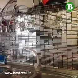 بین کابینتی نقره ای خشدار و آینه ای R571