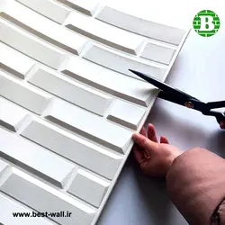 دیوارپوش فومی طرح برلیان سفید وارداتی