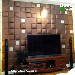 تایل چرمی مربع میکرو متالیک