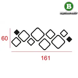 آینه دکوراتیو پلیمری طرح مربع