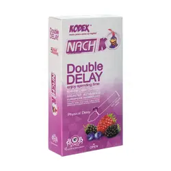 مشخصات، قیمت و خرید کاندوم ناچ کدکس مدل Double Delay بسته 10 عددی - دل‌ استایل