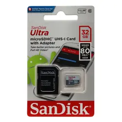 رم میکرو ۳۲ گیگ سندیسک Sandisk Ultra 533X C10 U1 80MB/s + خشاب