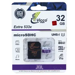 رم میکرو ۳۲ گیگ ویکومن Vicco Man Extra 533X U1 C10 80MB/s
